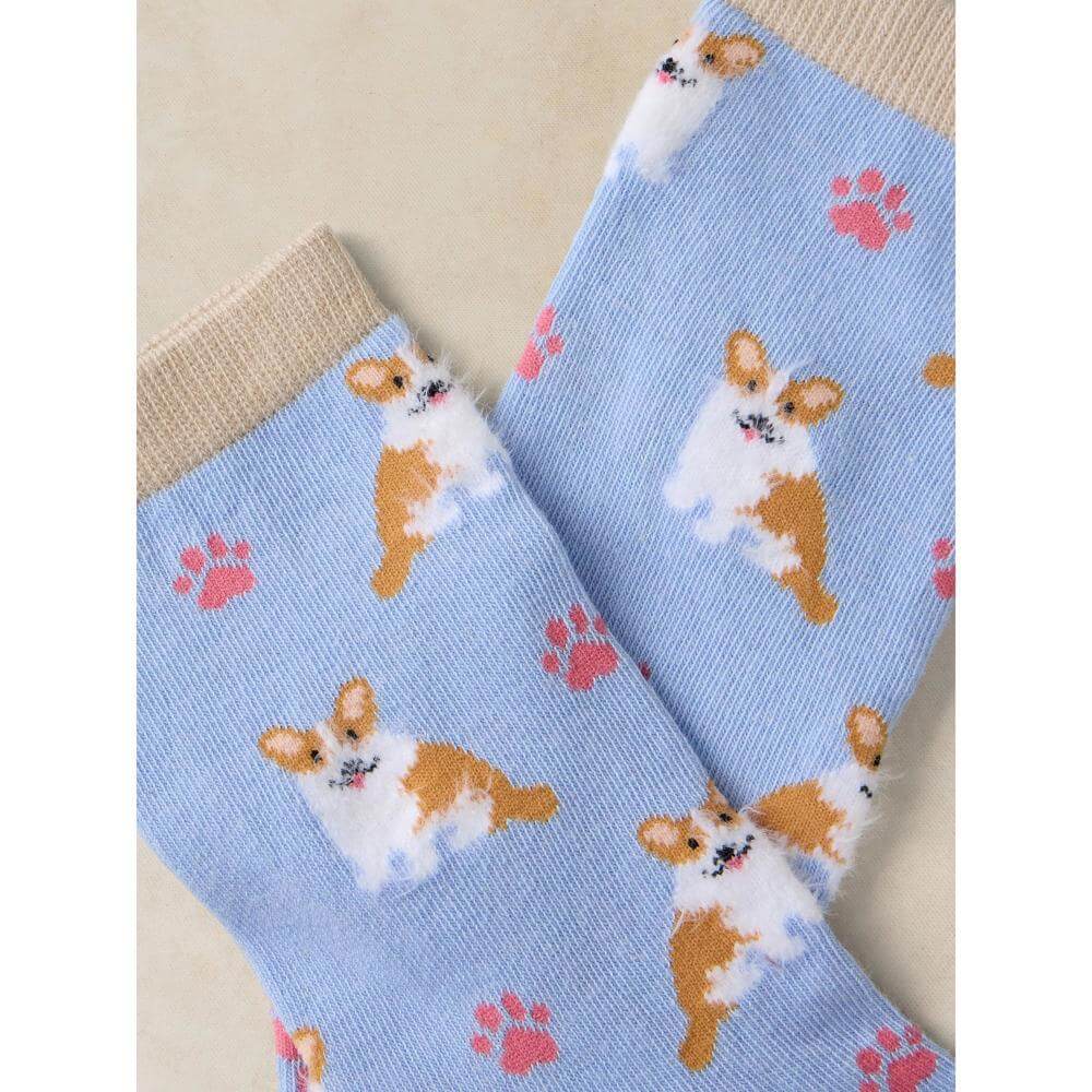 White Stuff Corgi Fluffy Ankle Socks